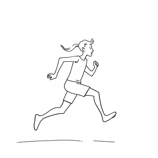 a runner running over an 