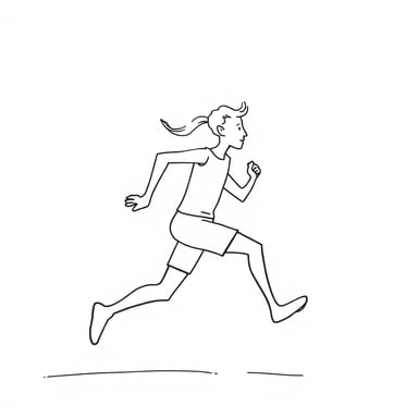 a runner running over an 