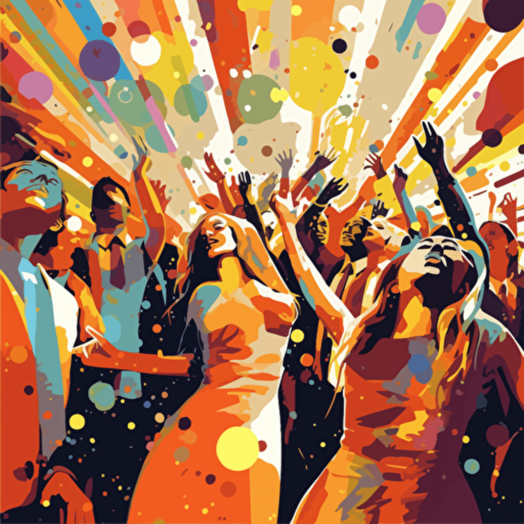 chaotic party studio 54, vector