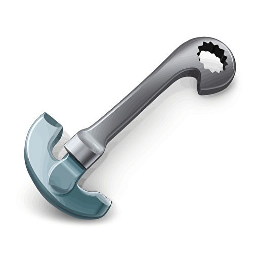 a vector wrench with one side end like a wrench and the other end shaped like an anchor