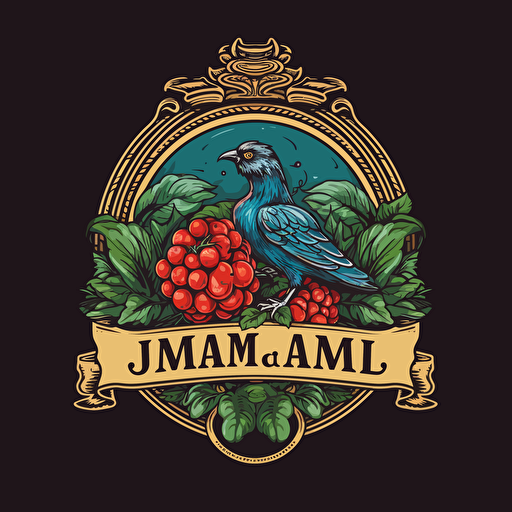 a emblem logo, logo for Jam production family company, unique, amazing, vector