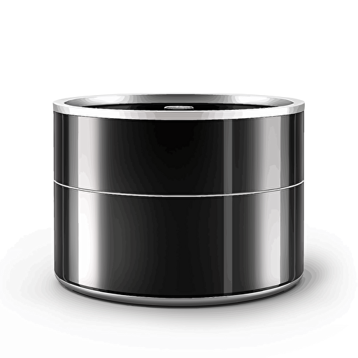 vector stainless steel cylinder bathtub with ice inside logo design ,flat design,black color, white background