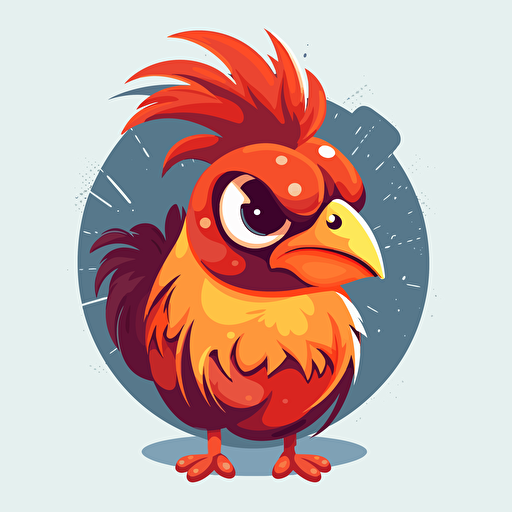 a cute rooster, , vector, a simple drawing, q 2