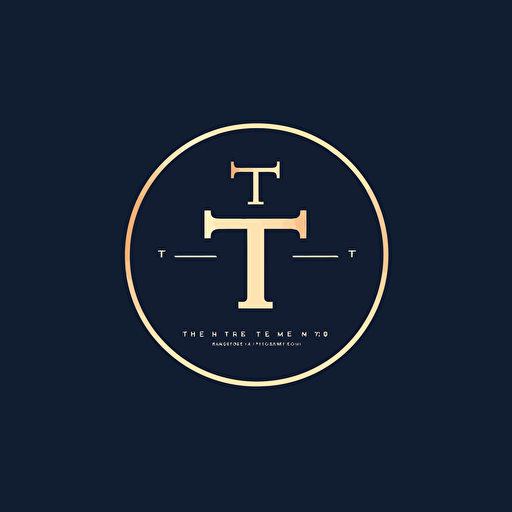 a simple, monogram, flat vector logo for a business card company, should contain 2 letters "T", both letters clearly visible on the logo, some combination of "T T", professional, dark blue color logo, black background