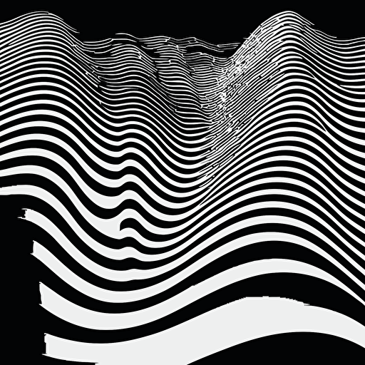 waves vector, neo minimalistic, abstract, carl andre style