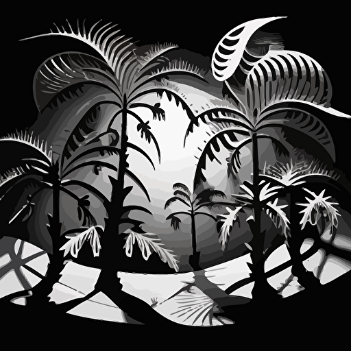 laser templates, vector, outline, black and white, summer