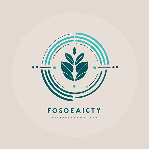 clean, minimalist, vector logo for food technology business focused on community building