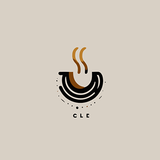 a simple, minimalistic 2d logo of a premium coffee brand. vector