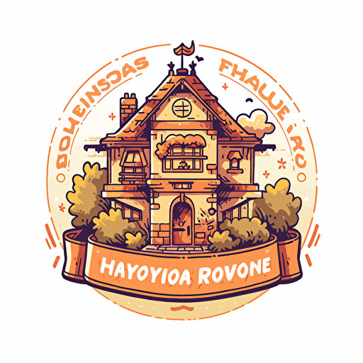 a very simple 2d vector logo for an indian restaurant called biryani house that compliments well with the color #FFC300 on a white background