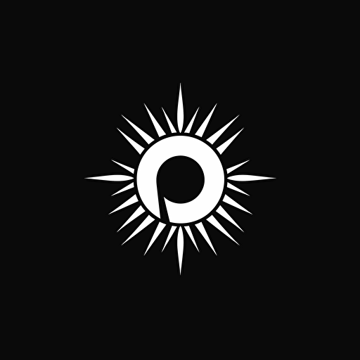 a basic, minimalistic and abstract iconic logo from an eye, vector black, background white