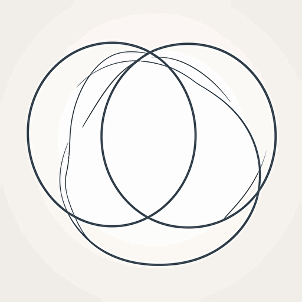 a simple vector illustration of two curves in a loop