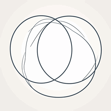 a simple vector illustration of two curves in a loop