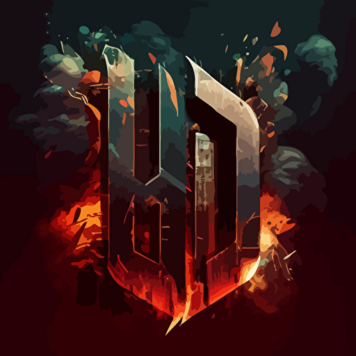 vector with the letters "D N J"