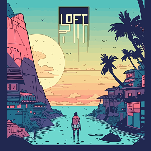 minimalistic design, modern design, vector style, lofi comic book