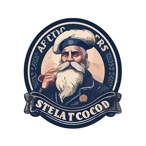 coffee vector logo , sailor owned