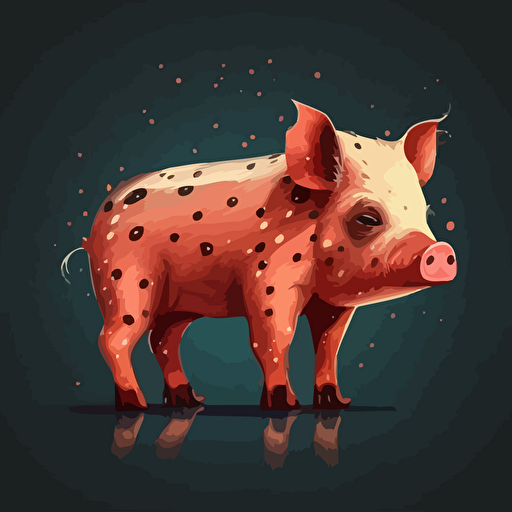 spotted mini piglet cartoon vector style