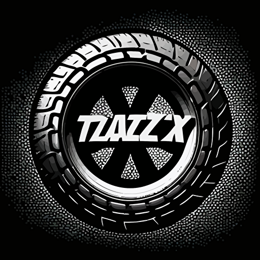 vectorize tire logo black and white