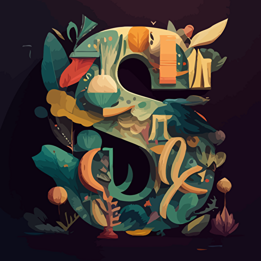 une suite de lettres aléatoires, vector art