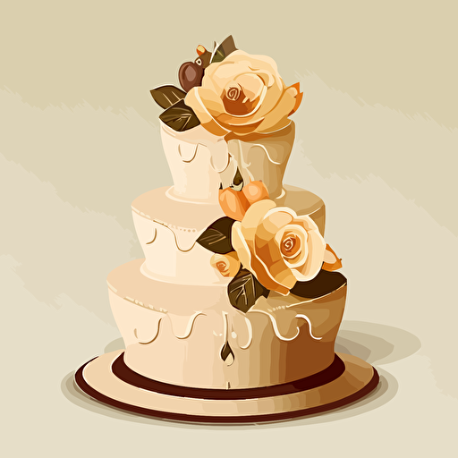 vector wedding cake