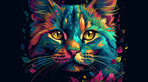 cat vectorize, Epic, creative, breathtaking, perfect, stylish, vibrant, concept art, art nouveau, anti-design, quantum spatialism, neo, 90s, maximalist, detailed, cluttered, lo-fi aesthetics style, 32k, high quality, highest resolution, unreal engine 5