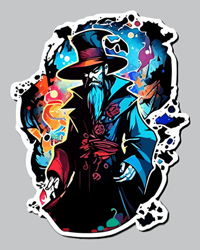 Avatar the last air bender, a wizard with big hat graffiti