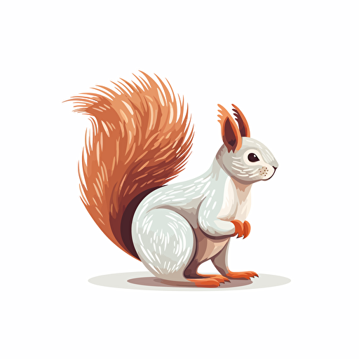 vector squirrel white background