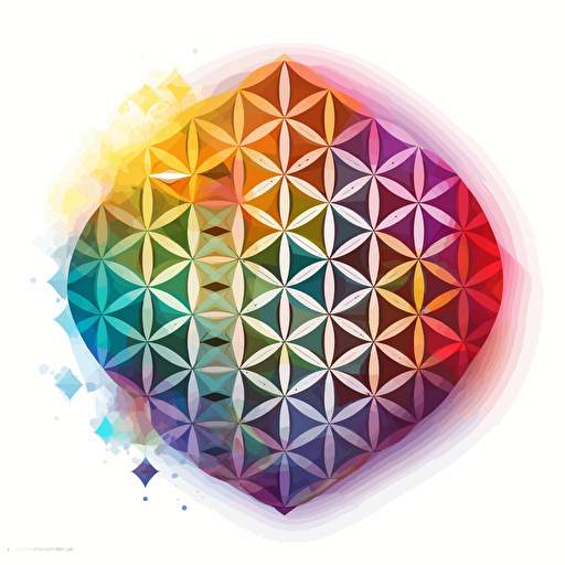 Flower of life , multi-colored, vector logo