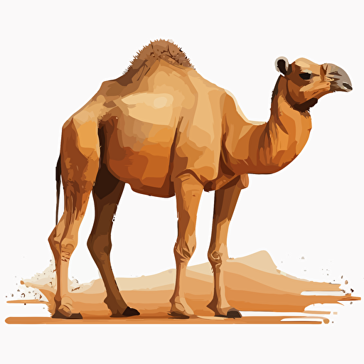 camel with no background, clean vector art