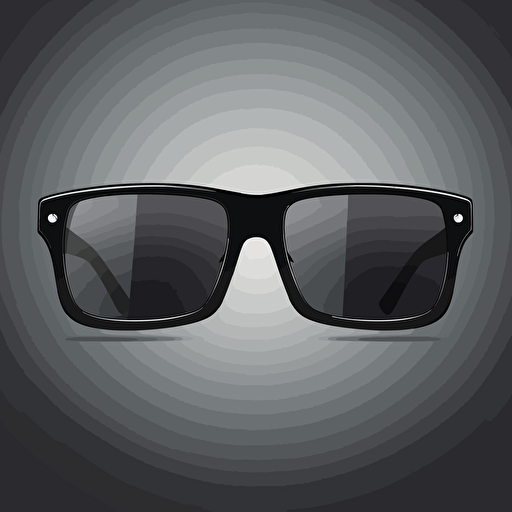 vector logo, cool style rectangle sunglasses