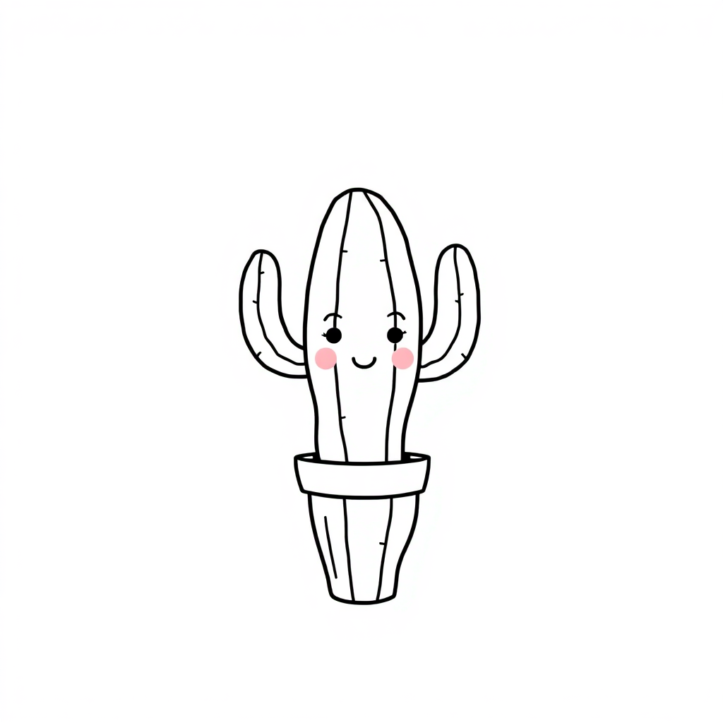 a cactus with a face