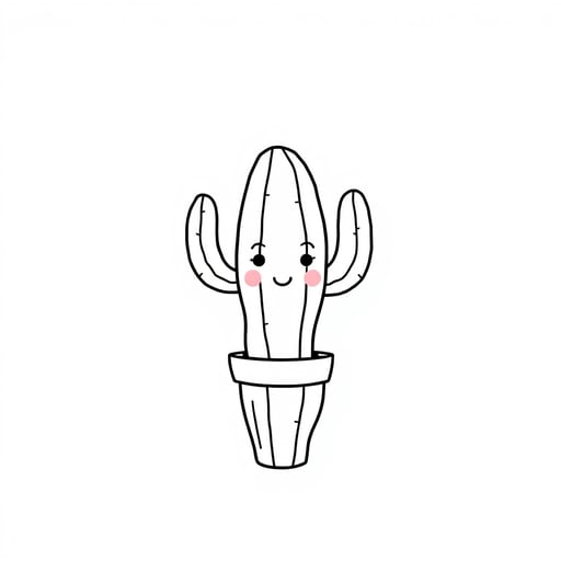 a cactus with a face