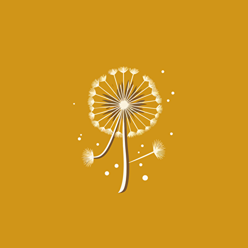 Gallery logo, vector, flat design, dandelion