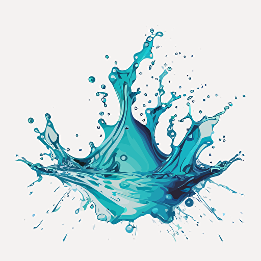 very simple basic vector art of water splash