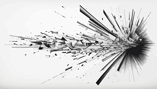 A detailed technical 3-dimensional sketch of a latent space of only thin line of a machine learning model analysis of an image with thousands of arrows, an image consisting of a lot of vectors, a charcoal sketch with white background