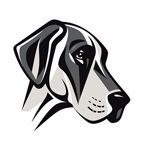a vector style black and white logo of a rodesian ridgeback dog, back facing the camera, back ridge is visible