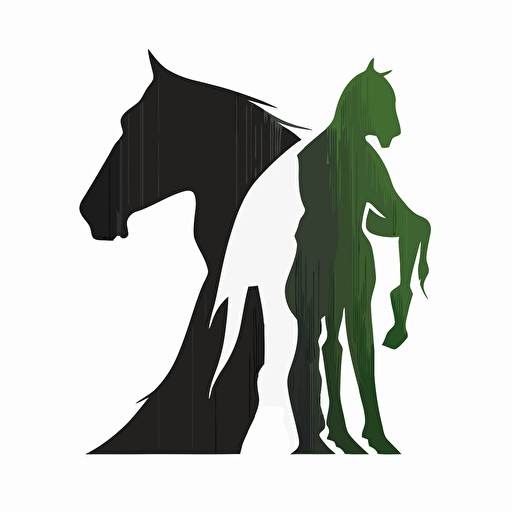 creature with the top half of a human and the bottom half a horse, vector logo, vector art, emblem, simple cartoon, 2d, no text, white background