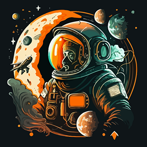 vector symbols Sci fi Space Astronaut