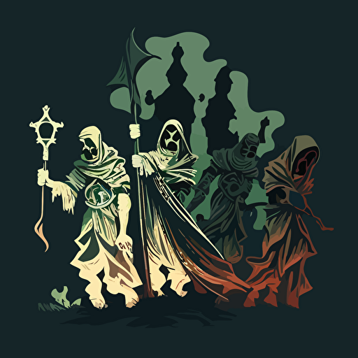 Irish ghosts 1400 style vector image