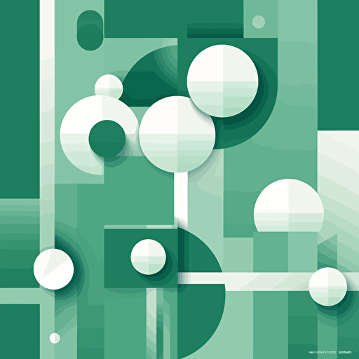 a clean, simple vector background art, simple shapes, white::2 green::1
