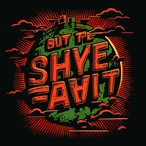 save the planet vector art, use the text "SAVE THE PLANET"