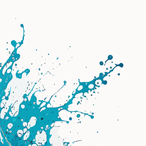 simple one color water splash vector, 2d