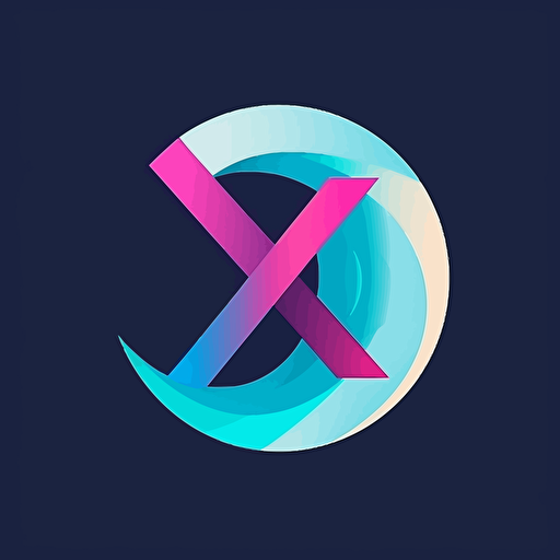Letter XD, minimalist design, planar 2d, vector, company logo, symmetry,