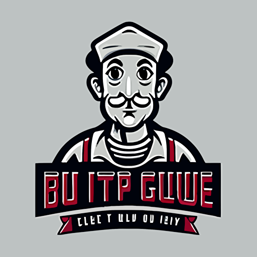 simple minimalistic logo, text says: "pete the plumber guy" and "columbus ohio", facing front, vector design