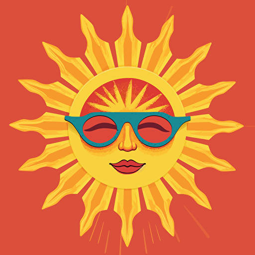 vector, beautiful sun