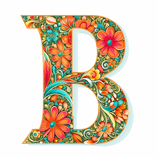 letter "J" colored for young people, white background, vector