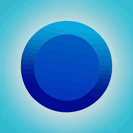 flat vector logo of circle, Dodger Blue gradient, simple minimal, by Ivan Chermayeff
