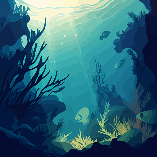 sea floor, vector art.