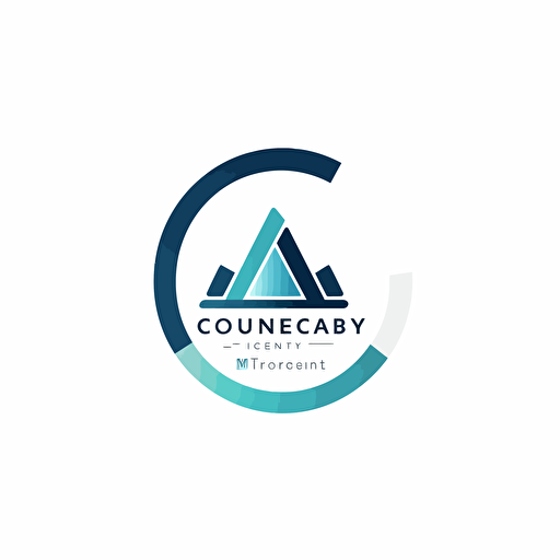 modern clean company logo for a it consultancy, vector, white bg
