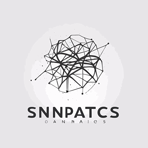 logo of synapsis connection, simple, white background, vector, SVG, minimalist