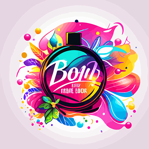 Vector logo of cosmetic brand named "Born 16", colourful, lively